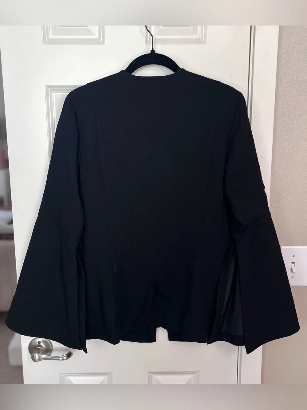 Who What Wear Bell-Sleeve Collarless Blazer